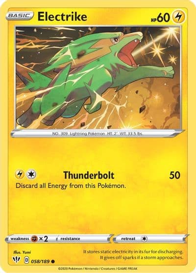 Electrike SWSH03: Darkness Ablaze Pokemon card