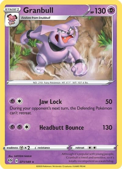 Granbull SWSH03: Darkness Ablaze Pokemon card