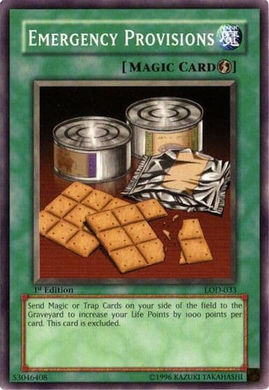 Emergency Provisions Legacy of Darkness Yu-Gi-Oh! card