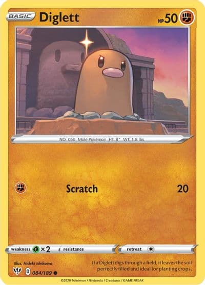 Diglett SWSH03: Darkness Ablaze Pokemon card