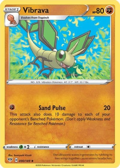 Vibrava SWSH03: Darkness Ablaze Pokemon card