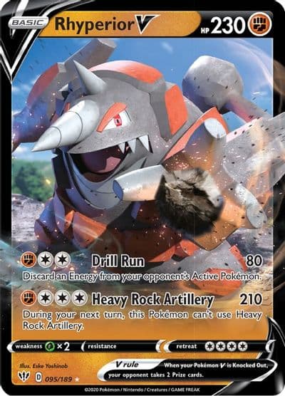 Rhyperior V SWSH03: Darkness Ablaze Pokemon card