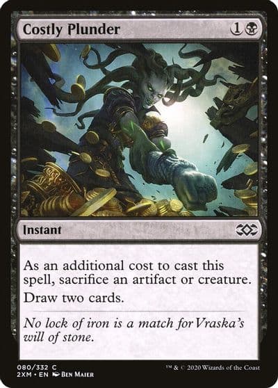 Costly Plunder Double Masters Magic card