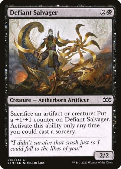 Defiant Salvager Double Masters Magic card
