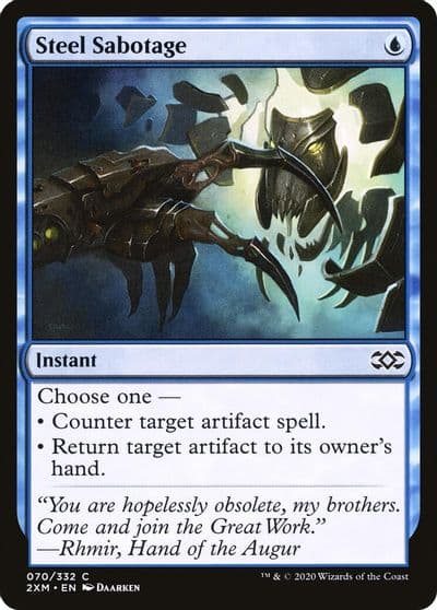 Steel Sabotage Double Masters Magic card