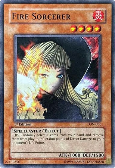 Fire Sorcerer Labyrinth of Nightmare Yu-Gi-Oh! card