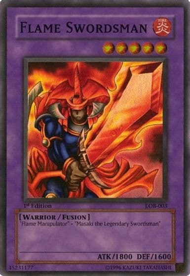 Flame Swordsman The Legend of Blue Eyes White Dragon Yu-Gi-Oh! card