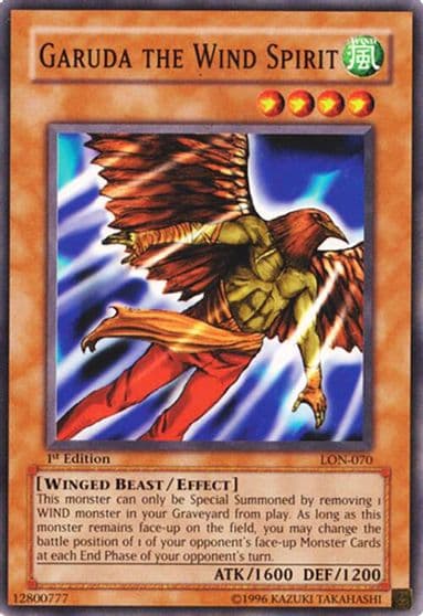 Garuda the Wind Spirit Labyrinth of Nightmare Yu-Gi-Oh! card