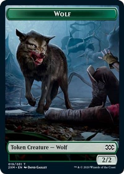 Wolf Token Double Masters Magic card