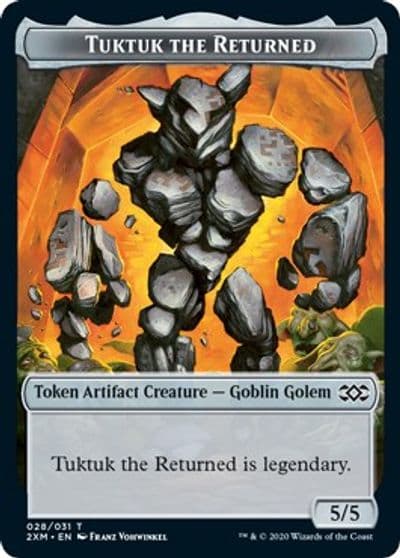 Tuktuk the Returned Token Double Masters Magic card