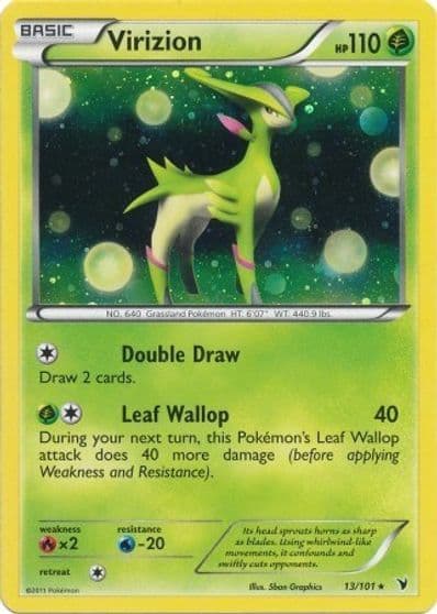 Virizion (Cosmos Holo) Blister Exclusives Pokemon card