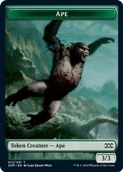 Ape Golem Double Sided Token Double Masters Magic card