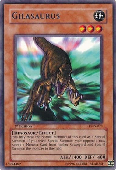 Gilasaurus Labyrinth of Nightmare Yu-Gi-Oh! card