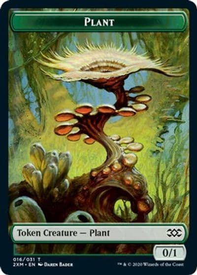 Plant Treasure Double Sided Token Double Masters Magic card