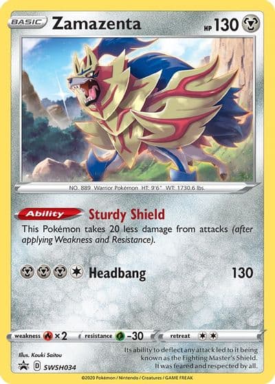Zamazenta - SWSH034 SWSH: Sword & Shield Promo Cards Pokemon card