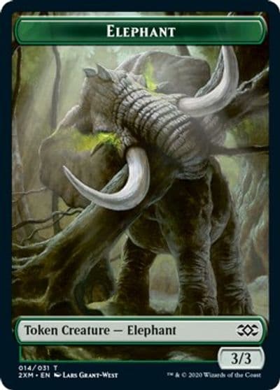 Elephant Tuktuk the Returned Double Sided Token Double Masters Magic card