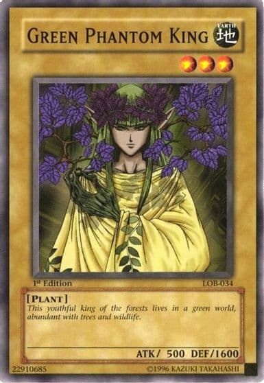 Green Phantom King The Legend of Blue Eyes White Dragon Yu-Gi-Oh! card