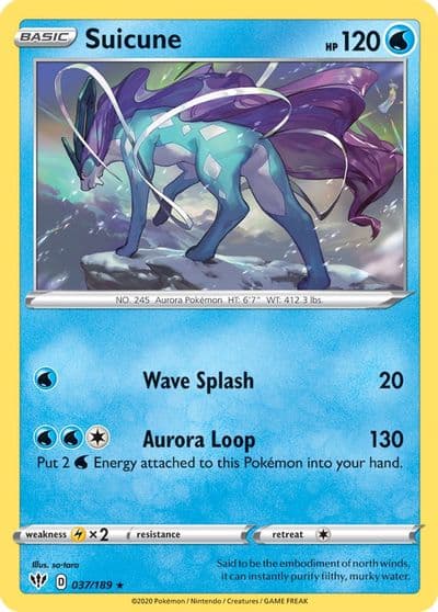 Suicune Deck Exclusives Pokemon card