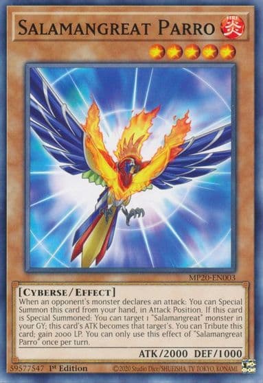 Salamangreat Parro 2020 Tin of Lost Memories Yu-Gi-Oh! card