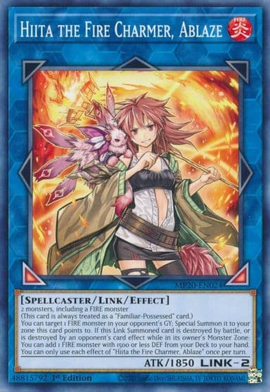 Hiita the Fire Charmer Ablaze 2020 Tin of Lost Memories Yu-Gi-Oh! card