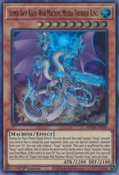 Super Anti Kaiju War Machine Mecha Thunder King 2020 Tin of Lost Memories Yu-Gi-Oh! card