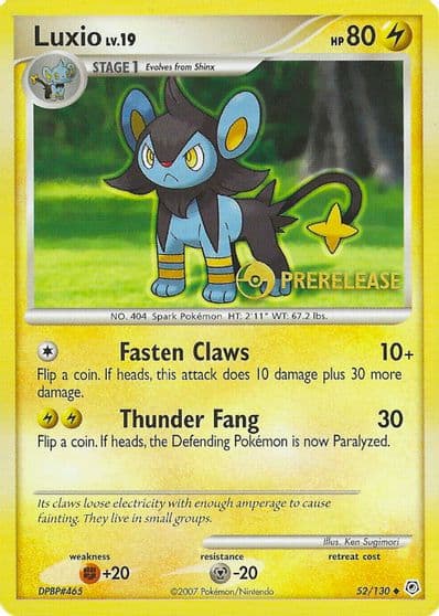 Luxio (Prerelease) Nintendo Promos Pokemon card