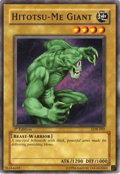 Hitotsu Me Giant The Legend of Blue Eyes White Dragon Yu-Gi-Oh! card