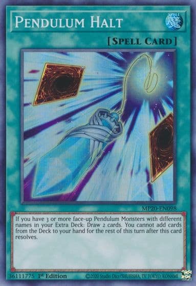 Pendulum Halt 2020 Tin of Lost Memories Yu-Gi-Oh! card
