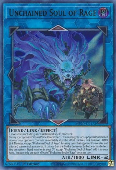 Unchained Soul of Rage 2020 Tin of Lost Memories Yu-Gi-Oh! card