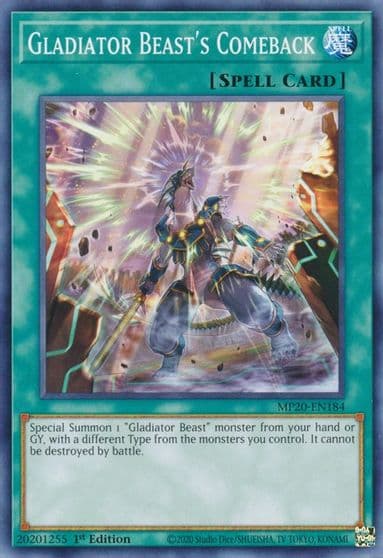 Gladiator Beasts Comeback 2020 Tin of Lost Memories Yu-Gi-Oh! card