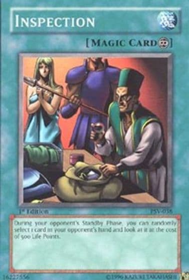 Inspection Pharaoh's Servant Yu-Gi-Oh! card