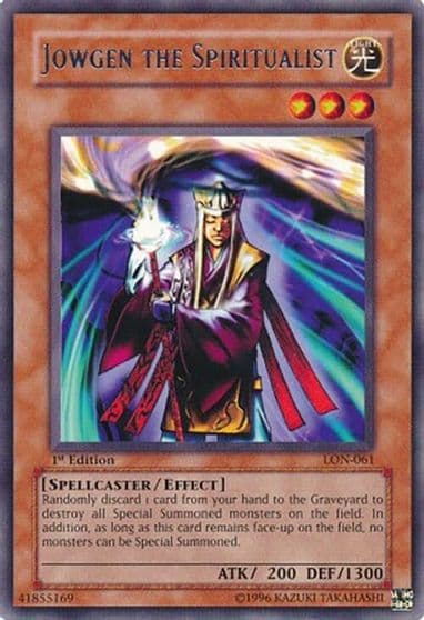 Jowgen the Spiritualist Labyrinth of Nightmare Yu-Gi-Oh! card