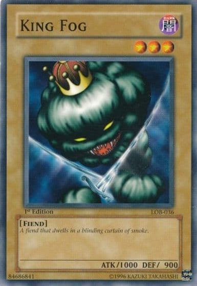 King Fog The Legend of Blue Eyes White Dragon Yu-Gi-Oh! card