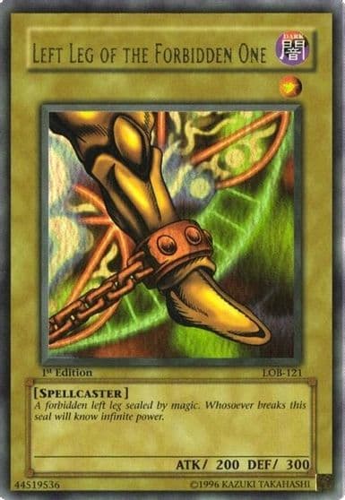 Left Leg of the Forbidden One The Legend of Blue Eyes White Dragon Yu-Gi-Oh! card