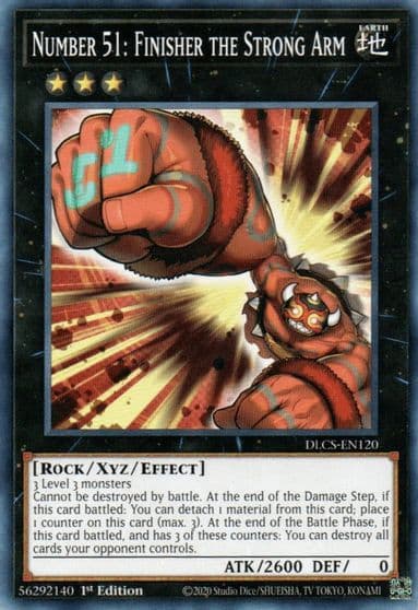 Number 51 Finisher the Strong Arm Dragons of Legend: The Complete Series Yu-Gi-Oh! card