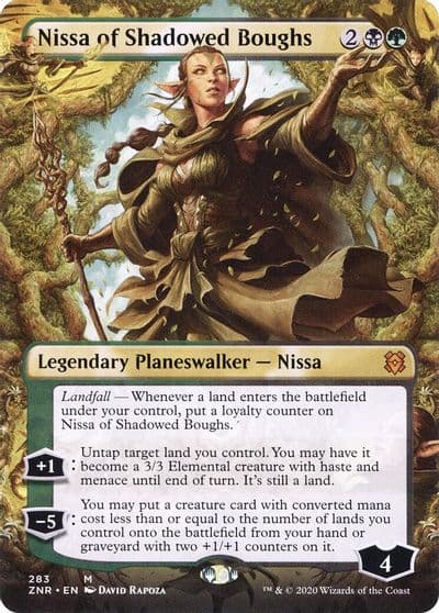 Nissa of Shadowed Boughs Borderless Zendikar Rising Magic card