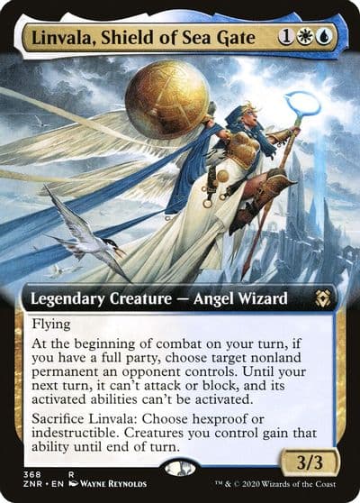 Linvala Shield of Sea Gate Extended Art Zendikar Rising Magic card