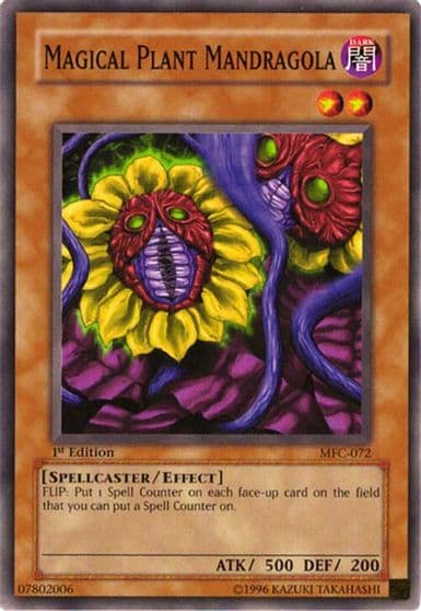 Magical Plant Mandragola Magician's Force Yu-Gi-Oh! card