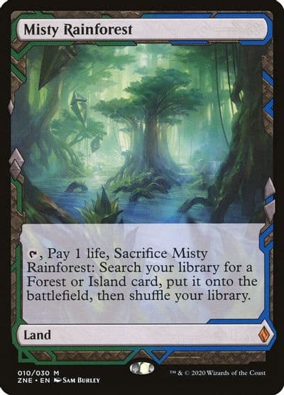 Misty Rainforest Zendikar Rising Expeditions Magic card