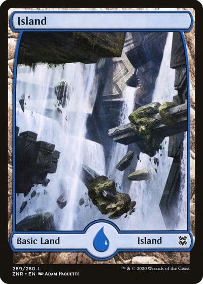 Island 269 Full Art Zendikar Rising Magic card