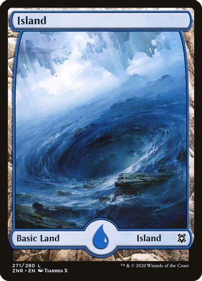 Island 271 Full Art Zendikar Rising Magic card