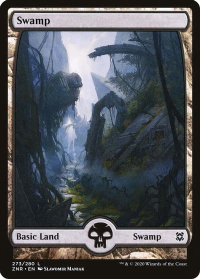 Swamp 273 Full Art Zendikar Rising Magic card