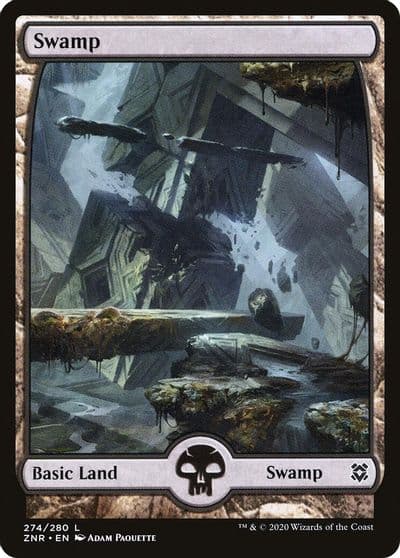 Swamp 274 Full Art Zendikar Rising Magic card