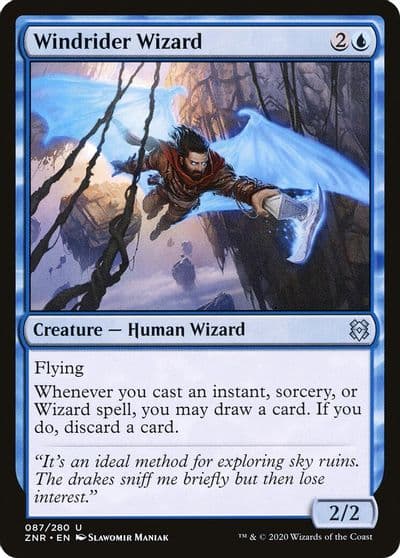 Windrider Wizard Zendikar Rising Magic card