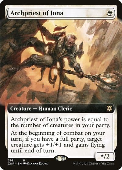 Archpriest of Iona Extended Art Zendikar Rising Magic card