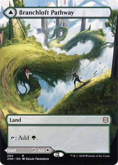 Branchloft Pathway Borderless Zendikar Rising Magic card