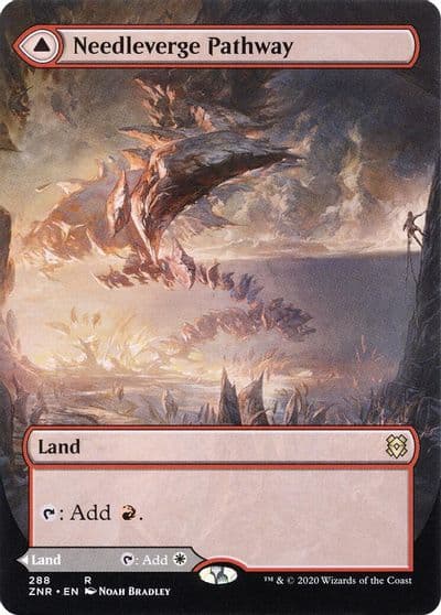 Needleverge Pathway Borderless Zendikar Rising Magic card