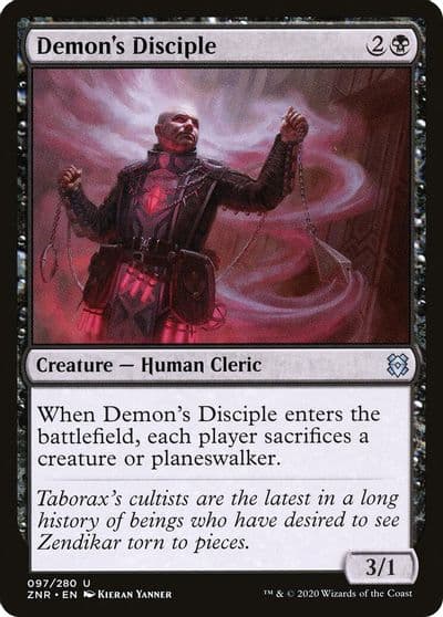 Demons Disciple Zendikar Rising Magic card