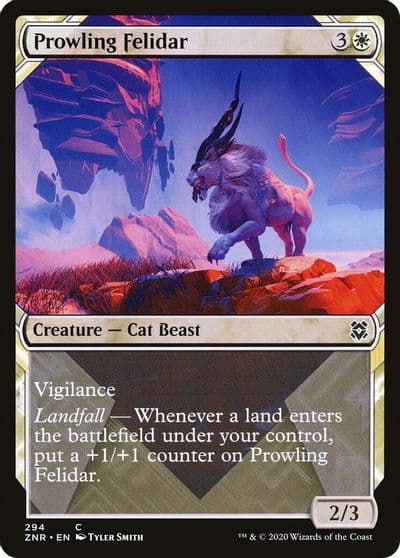 Prowling Felidar Showcase Zendikar Rising Magic card