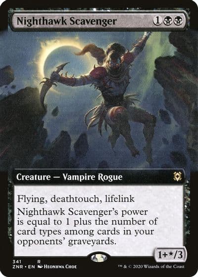 Nighthawk Scavenger Extended Art Zendikar Rising Magic card
